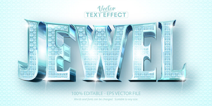 Jewel text effect, shiny diamond textured editable text style