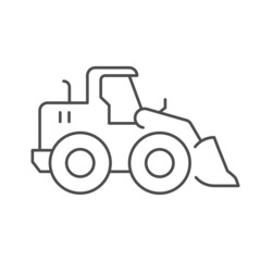 Front loader line outline icon