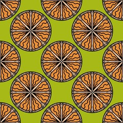 Summer fruit seamless lemon orange pattern for textiles and packaging and gifts and cards and linens and kids