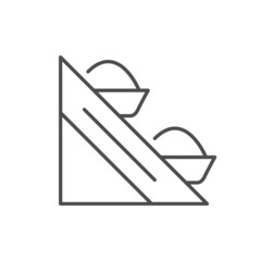 Industrial conveyor line outline icon