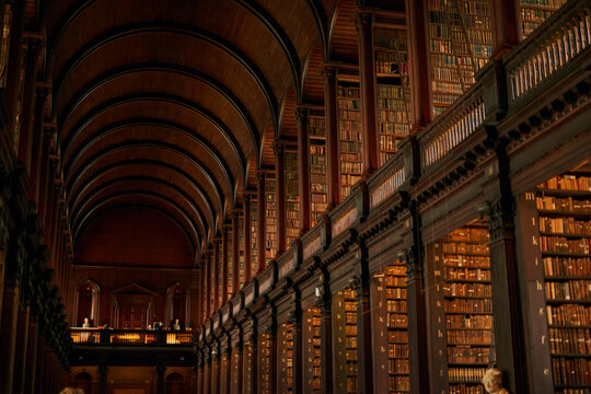 This library is filled to the rafters. Cropped shot of a large, vintage library full of books.