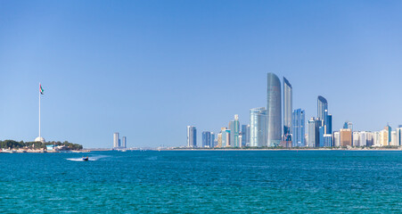 Abu Dhabi on a sunny day, cityscape