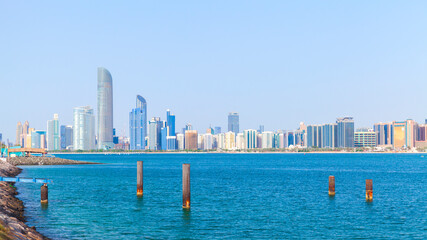 Abu Dhabi coastal view, cityscape