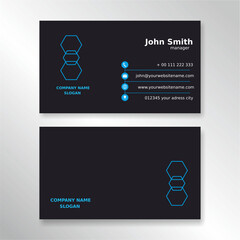 Card. Business card design, vector template.