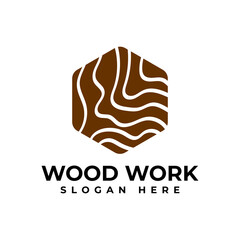 Wood Icon Logo Design Element