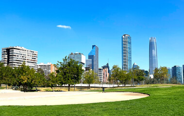 Obraz premium Santiago Chile Skyline