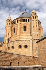 Fototapeta na wymiar Jerusalem orthodox church castle stone 
