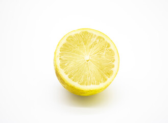 half slice Lemons isolated on white background