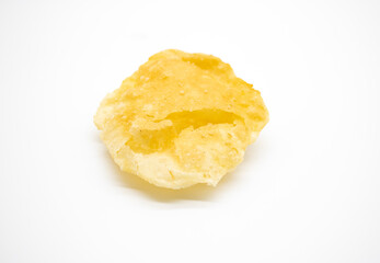 Luchi Also Known As puri isolated on white background, selective focus