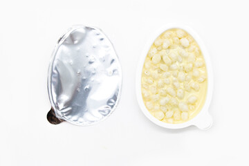 white chocolate dessert isolate on white background,