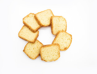 pound cake slices design isolate on white background, top view