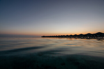 sunset on the Maldives