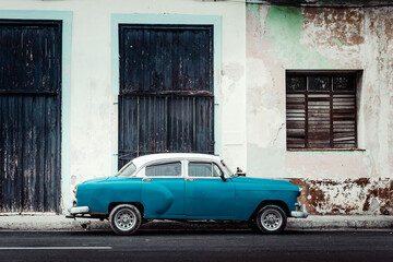 old car in front