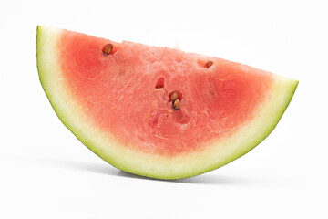 Sliced ripe watermelon isolated on white background