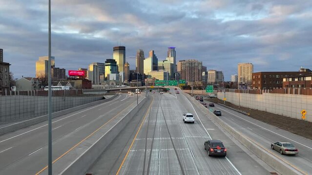 Minneapolis Minnesota downtown skyline view