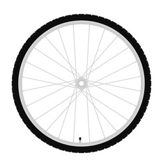 Obraz premium Bicycle wheel isolated. vector illustration