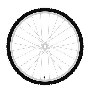 Bicycle wheel isolated. vector illustration