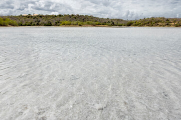 Jan Thiel salt flats on the Caribbean island Curacao