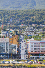 Ushuaia city street view
