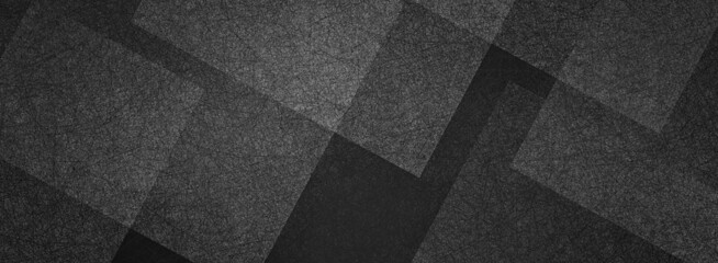Black abstract background design, texture detail on geometric white layered triangle shapes, rectangle banner or gray paper, abstract modern art business pattern for products or creative website - 498770594