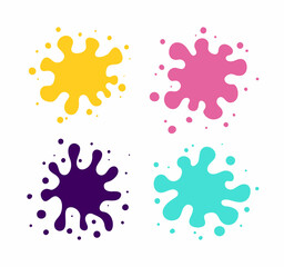 paint splash vector illustration set