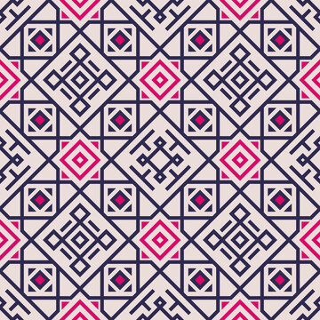 Geometric seamless repeating background pattern, scaleable vector strokes