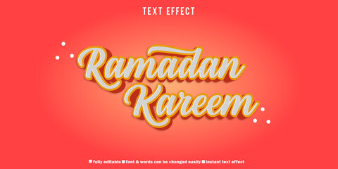 3D New Ramadan Kareem Text Effect.