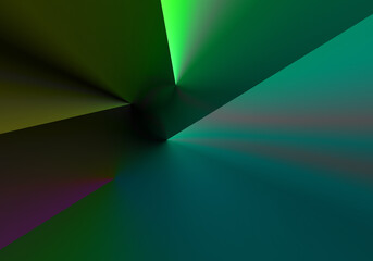 Fondo abstracto lineal en tonos verdes