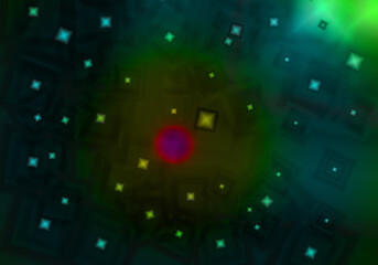 Universo de estrellas y planeta rojo © Gabrieuskal