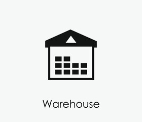 Warehouse vector icon. Editable stroke. Symbol in Line Art Style for Design, Presentation, Website or Apps Elements, Logo. Pixel vector graphics - Vector