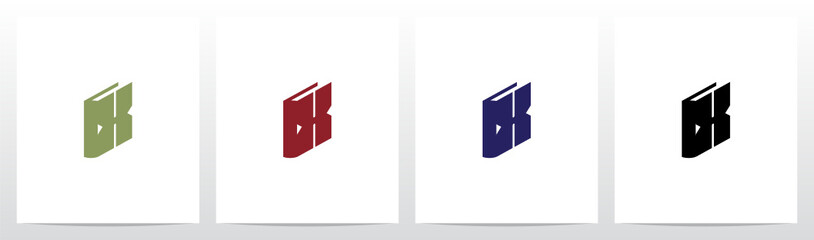 Book With Marker Letter Logo Design X