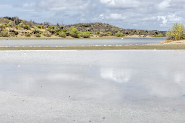 Jan Thiel salt flats on the Caribbean island Curacao
