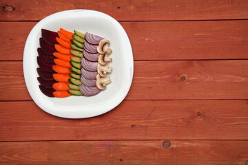 pills on wooden background