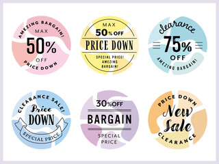 シェイプ模様の丸いフレーム