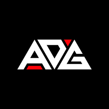 ADG letter logo design with polygon shape. ADG polygon and cube shape logo design. ADG hexagon vector logo template white and black colors. ADG monogram, business and real estate logo.