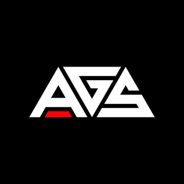 AGS letter logo design with polygon shape. AGS polygon and cube shape logo design. AGS hexagon vector logo template white and black colors. AGS monogram, business and real estate logo.