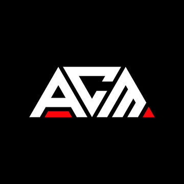 ACM letter logo design with polygon shape. ACM polygon and cube shape logo design. ACM hexagon vector logo template white and black colors. ACM monogram, business and real estate logo.
