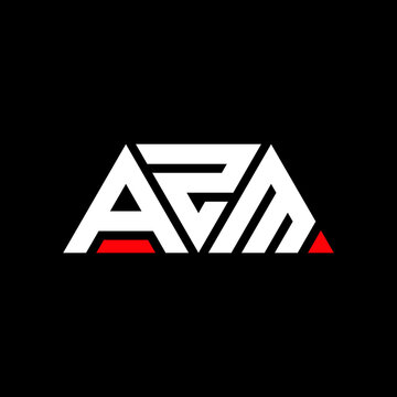 AZM letter logo design with polygon shape. AZM polygon and cube shape logo design. AZM hexagon vector logo template white and black colors. AZM monogram, business and real estate logo.