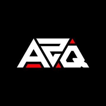AZQ letter logo design with polygon shape. AZQ polygon and cube shape logo design. AZQ hexagon vector logo template white and black colors. AZQ monogram, business and real estate logo.