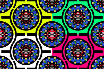 Geometric ethnic seamless oriental pattern traditional Design decorating background,carpet,wallpaper,clothing,wrapping,Batik,fabric,Vector illustration embroidery fashion style. Beautiful seamless.