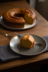 Yellow cornmeal homemade simple afternoon tea cake