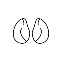 Chicken kidneys color line icon. Cutting meat.