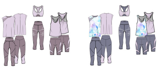 collections of sportswear, activewear design