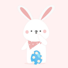 easter bunny with eggs