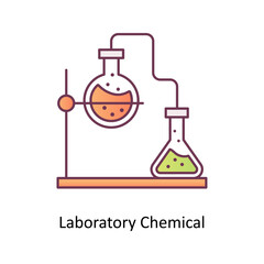 Laboratory Chemical vector Filled Outline Icon Design illustration. Medical And Lab Equipment Symbol on White background EPS 10 File
