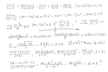 Fototapeta na wymiar Scientific formulas and expressions. Mathematics, algebra and geometry. vector background drawn by hand.