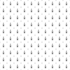 Square seamless background pattern from geometric shapes are different sizes and opacity. The pattern is evenly filled with big black hookah symbols. Vector illustration on white background