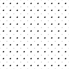 Square seamless background pattern from geometric shapes are different sizes and opacity. The pattern is evenly filled with small black boxing gloves symbols. Vector illustration on white background