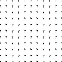 Square seamless background pattern from geometric shapes. The pattern is evenly filled with big black figure skating symbols. Vector illustration on white background