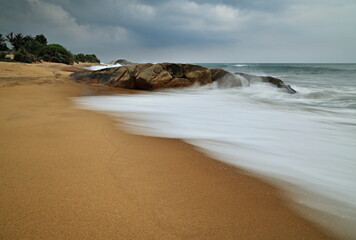 scenic view over the popular Kirinda Beach Sri Lanka